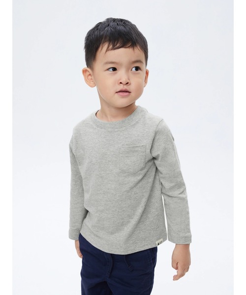 GAP（ギャップ）の「オーガニックコットン ミックス＆マッチ Tシャツ (幼児)（Tシャツ/カットソー・キッズ・ブルー/モスグリーン/ネイビー/ホワイト/ライトグレー/ブルー系その他/ベージュ/ブルー系その他2/イエロー・2 YRS/5 YRS/18-24M/3 YRS/12-18 M/4 YRS/12-18M）」の2枚目の写真