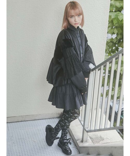 merry jenny（メリージェニー）の「floral tights（タイツ/ストッキング・レディース・ブラック/グレー・FREE）」の17枚目の写真