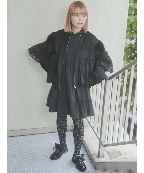 merry jenny（メリージェニー）の「floral tights（タイツ/ストッキング・レディース・ブラック/グレー・FREE）」の18枚目の写真