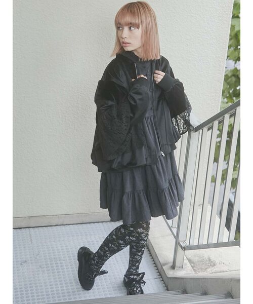 merry jenny（メリージェニー）の「floral tights（タイツ/ストッキング・レディース・ブラック/グレー・FREE）」の20枚目の写真