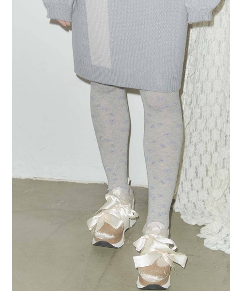 merry jenny（メリージェニー）の「floral tights（タイツ/ストッキング・レディース・ブラック/グレー・FREE）」の2枚目の写真