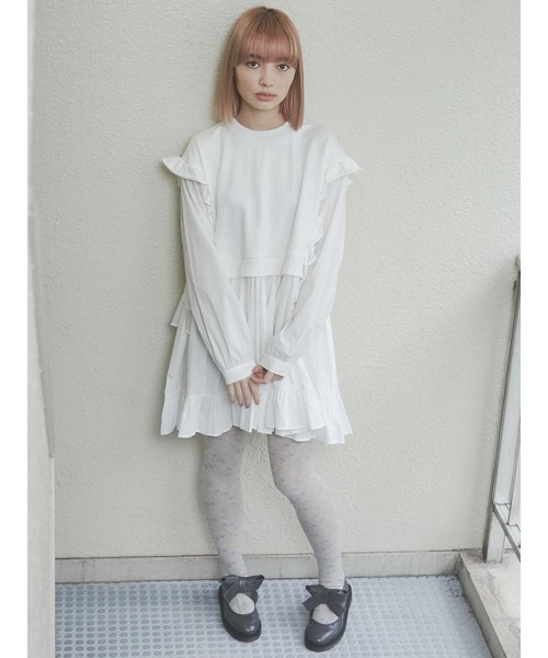 merry jenny（メリージェニー）の「floral tights（タイツ/ストッキング・レディース・ブラック/グレー・FREE）」の11枚目の写真