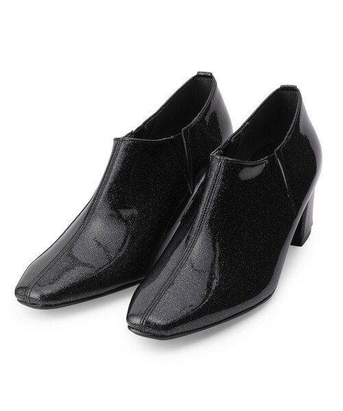 ESPERANZA（エスペランサ）の「【晴雨兼用】【KLC BY esp】スクエアエナメルブーティ（ブーツ・レディース・ガンメタ/ブラック系8/ブラウン系8・LL/S/M/L）」の3枚目の写真