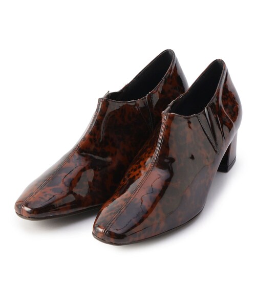 ESPERANZA（エスペランサ）の「【晴雨兼用】【KLC BY esp】スクエアエナメルブーティ（ブーツ・レディース・ガンメタ/ブラック系8/ブラウン系8・LL/S/M/L）」の4枚目の写真