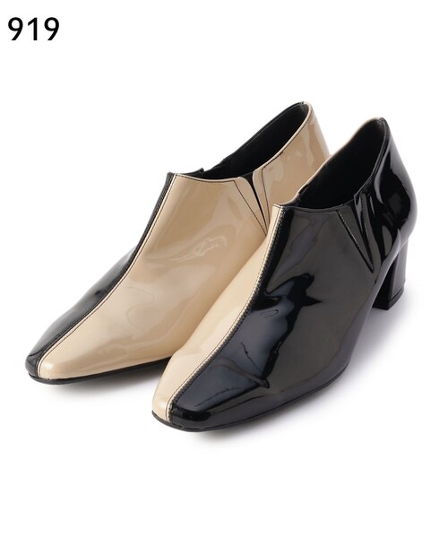 ESPERANZA（エスペランサ）の「【晴雨兼用】【KLC BY esp】スクエアエナメルブーティ（ブーツ・レディース・ガンメタ/ブラック系8/ブラウン系8・LL/S/M/L）」の10枚目の写真