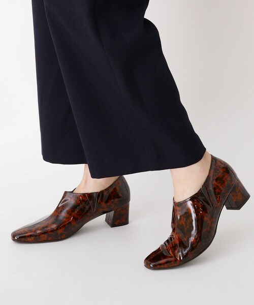 ESPERANZA（エスペランサ）の「【晴雨兼用】【KLC BY esp】スクエアエナメルブーティ（ブーツ・レディース・ガンメタ/ブラック系8/ブラウン系8・LL/S/M/L）」の9枚目の写真