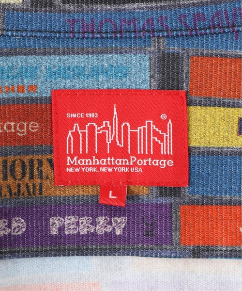 Manhattan Portage（マンハッタンポーテージ）の「【Manhattan Portage / マンハッタン ポーテージ】 WOVEN ロングスリーブシャツ（シャツ/ブラウス・メンズ・ボルドー/ブルー・MEDIUM/LARGE）」の4枚目の写真