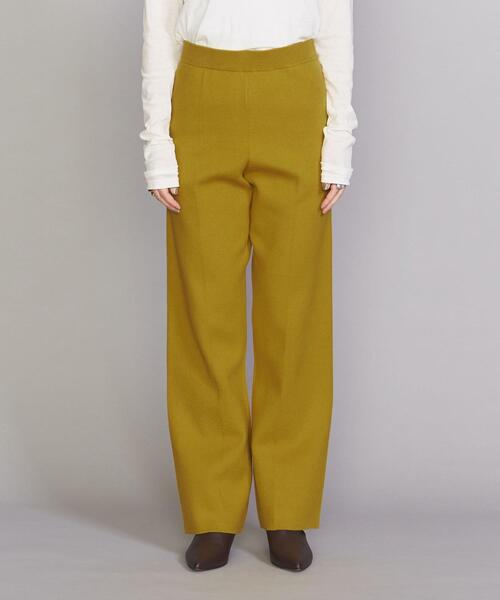 BEAUTY&YOUTH UNITED ARROWS（ビューティーアンドユースユナイテッドアローズ）の「BY ニット パンツ -ウォッシャブル-◆（その他パンツ・レディース・ブラック/イエロー/モカ・M/S）」の4枚目の写真