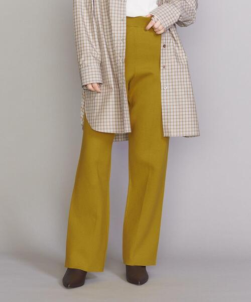 BEAUTY&YOUTH UNITED ARROWS（ビューティーアンドユースユナイテッドアローズ）の「BY ニット パンツ -ウォッシャブル-◆（その他パンツ・レディース・ブラック/イエロー/モカ・M/S）」の7枚目の写真