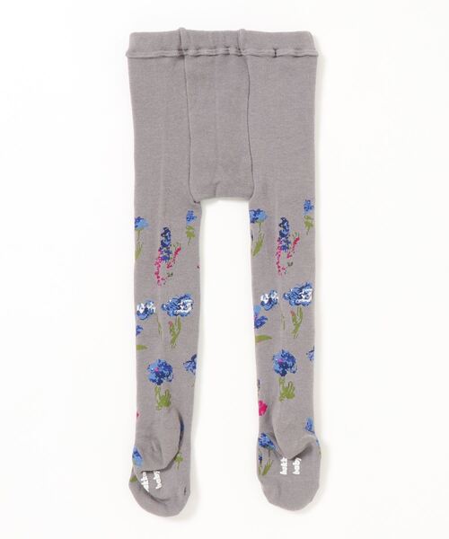 HAKKA BABY（ハッカベビー）の「[ベビー]ペイントフラワージャガードタイツ（タイツ/ストッキング・キッズ・グレー/ピンク・S/M）」の3枚目の写真