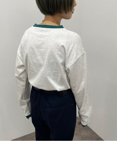 apres jour mignon(アプレジュールミニョン)の「リンガーロンT【ZOZOTOWN限定アイテム】(Tシャツ/カットソー・レディース・ボルドー/マスタード/グリーン系その他・X-LARGE/フリー)」の14枚目の写真
