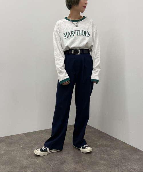 apres jour mignon(アプレジュールミニョン)の「リンガーロンT【ZOZOTOWN限定アイテム】(Tシャツ/カットソー・レディース・ボルドー/マスタード/グリーン系その他・X-LARGE/フリー)」の20枚目の写真