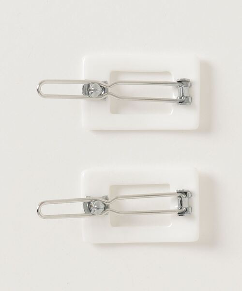 WEGO(ウィゴー)の「WEGO/【2点セット】スクエアダボピン(ヘアピン・レディース・パープル/オフホワイト・FREE)」の6枚目の写真