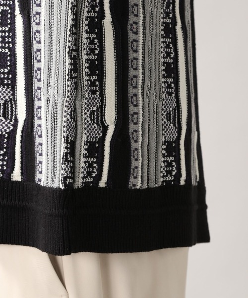 RAGEBLUE(レイジブルー)の「レトロジャガード柄ニットクルー/236356(ニット/セーター・メンズ・ブラック/その他/ブルー/グレー・FREE)」の10枚目の写真