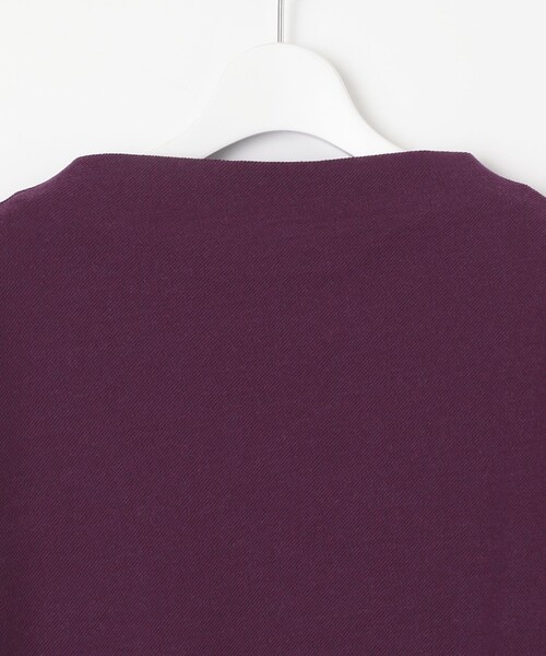 J.PRESS YORK STREET(ジェイプレスヨークストリート)の「【WOMEN】ウールジャージー Tシャツ(Tシャツ/カットソー・レディース・ブラック系/アイボリー系/パープル系・F)」の5枚目の写真