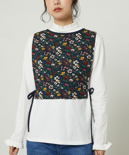 FREAK'S STORE（フリークスストア）の「花柄ベスト（ベスト・レディース・ブラック/サックスブルー・ﾌﾘ-）」の18枚目の写真