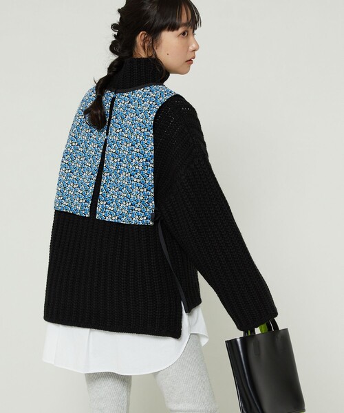 FREAK'S STORE（フリークスストア）の「花柄ベスト（ベスト・レディース・ブラック/サックスブルー・ﾌﾘ-）」の8枚目の写真