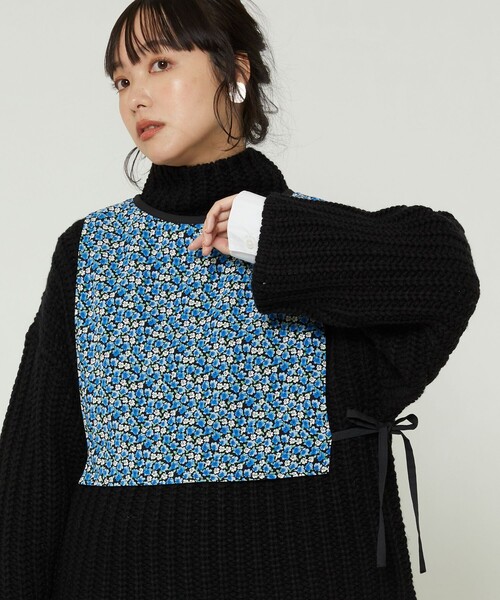 FREAK'S STORE（フリークスストア）の「花柄ベスト（ベスト・レディース・ブラック/サックスブルー・ﾌﾘ-）」の9枚目の写真