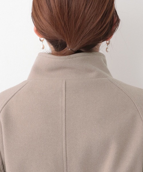Heather（ヘザー）の「WOOLLYTECHスタンドカラーコート　255591（ステンカラーコート・レディース・ベージュ/ブラック/オレンジ/チャコールグレー・FREE）」の15枚目の写真