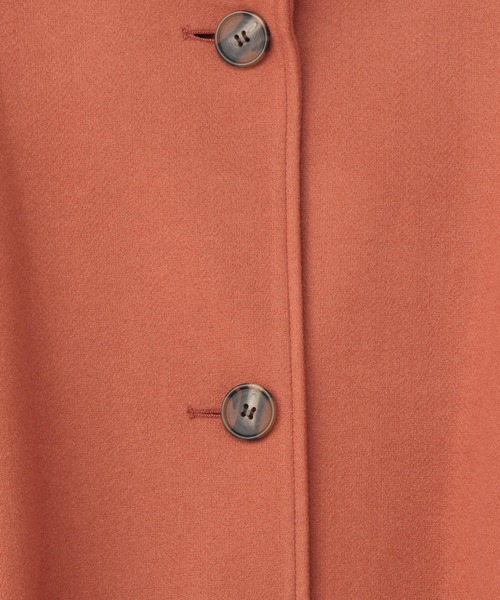 Heather（ヘザー）の「WOOLLYTECHスタンドカラーコート　255591（ステンカラーコート・レディース・ベージュ/ブラック/オレンジ/チャコールグレー・FREE）」の20枚目の写真