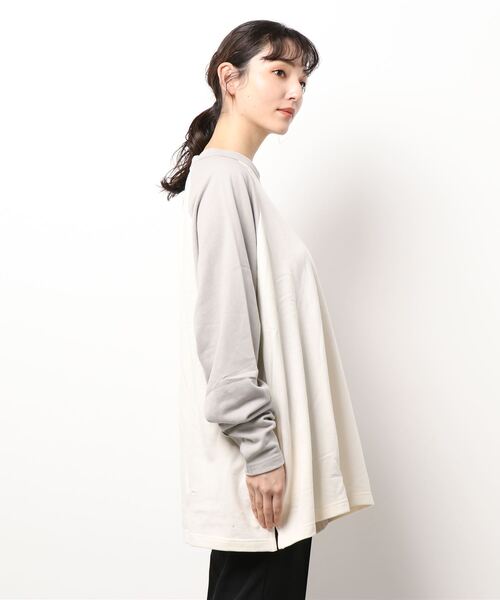 OLD BETTY'S（オールドベティーズ）の「Big Baseball T-shirts（Tシャツ/カットソー・レディース・ネイビー/グレー/ライトカーキ/マスタード・FREE）」の6枚目の写真