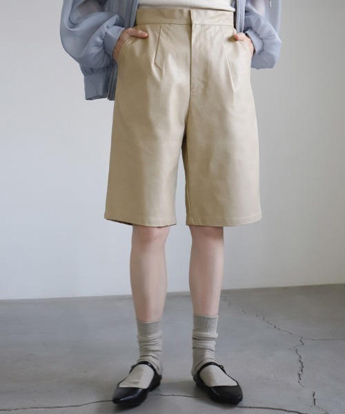セール】フェイクレザーハーフパンツ（その他パンツ）｜select