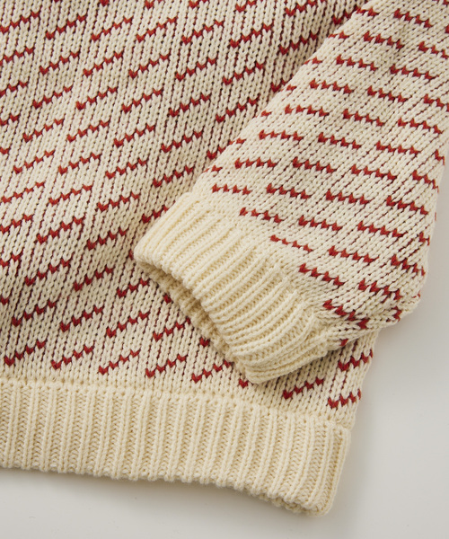 JOURNAL STANDARD relume（ジャーナルスタンダード　レリューム）の「《追加》オーバーサイズ バーズアイ ウォッシャブルニット（ニット/セーター・メンズ・ネイビー/グレー/グリーン/ナチュラル・MEDIUM/LARGE）」の5枚目の写真