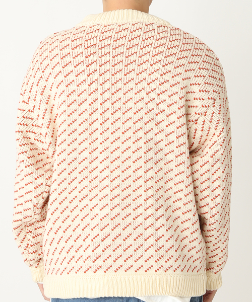 JOURNAL STANDARD relume（ジャーナルスタンダード　レリューム）の「《追加》オーバーサイズ バーズアイ ウォッシャブルニット（ニット/セーター・メンズ・ネイビー/グレー/グリーン/ナチュラル・MEDIUM/LARGE）」の11枚目の写真