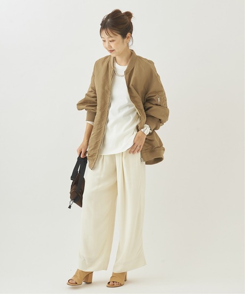 plage（プラージュ）の「rayon drape パンツ◆（その他パンツ・レディース・アイボリー/ブラック・38/36）」の11枚目の写真