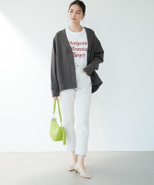 Russell Athletic（ラッセルアスレティック）の「【別注】＜RUSSELL ATHLETIC＞ プリント ロングスリーブ Tシャツ（Tシャツ/カットソー・レディース・ブラック/グレー/オフホワイト・FREE）」の6枚目の写真