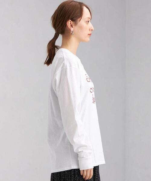 Russell Athletic（ラッセルアスレティック）の「【別注】＜RUSSELL ATHLETIC＞ プリント ロングスリーブ Tシャツ（Tシャツ/カットソー・レディース・ブラック/グレー/オフホワイト・FREE）」の8枚目の写真