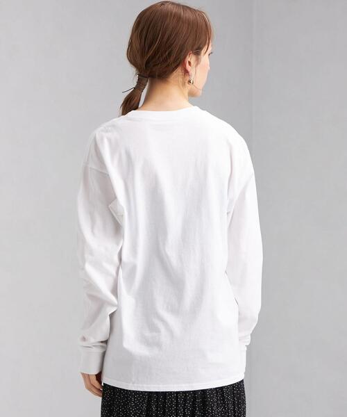 Russell Athletic（ラッセルアスレティック）の「【別注】＜RUSSELL ATHLETIC＞ プリント ロングスリーブ Tシャツ（Tシャツ/カットソー・レディース・ブラック/グレー/オフホワイト・FREE）」の9枚目の写真