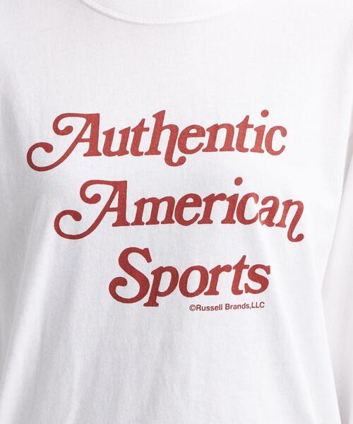 Russell Athletic（ラッセルアスレティック）の「【別注】＜RUSSELL ATHLETIC＞ プリント ロングスリーブ Tシャツ（Tシャツ/カットソー・レディース・ブラック/グレー/オフホワイト・FREE）」の13枚目の写真
