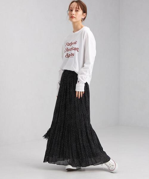 Russell Athletic（ラッセルアスレティック）の「【別注】＜RUSSELL ATHLETIC＞ プリント ロングスリーブ Tシャツ（Tシャツ/カットソー・レディース・ブラック/グレー/オフホワイト・FREE）」の16枚目の写真