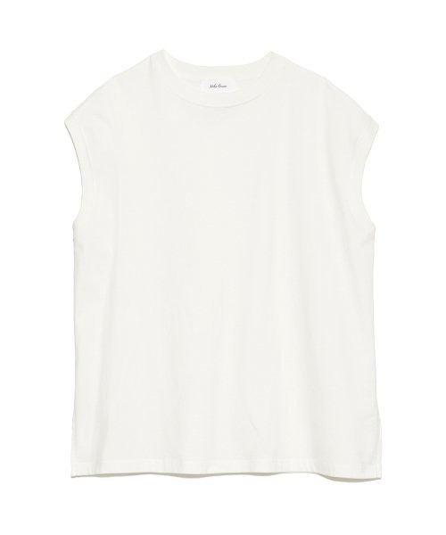 Mila Owen（ミラオーウェン）の「ハイラインフレンチスリーブカットトップス（Tシャツ/カットソー・レディース・ホワイト/チャコールグレー/ブラック/ピンク/グリーン・1/0）」の8枚目の写真