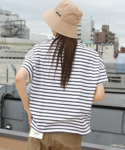 ORCIVAL(オーシバル)の「ORCIVAL/オーシバル 40/2 ワイドボートネックショートスリーブ ボーダー WIDE BOATNECK SHORTSLEEVE BORDER RC-9255(Tシャツ/カットソー・レディース・ホワイト/グレー/レッド/ロイヤルブルー/ライム/グリーン/ネイビー/ラベンダー・1)」の20枚目の写真