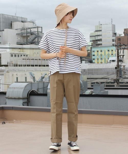 ORCIVAL(オーシバル)の「ORCIVAL/オーシバル 40/2 ワイドボートネックショートスリーブ ボーダー WIDE BOATNECK SHORTSLEEVE BORDER RC-9255(Tシャツ/カットソー・レディース・ホワイト/グレー/レッド/ロイヤルブルー/ライム/グリーン/ネイビー/ラベンダー・1)」の21枚目の写真