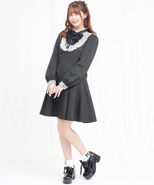 Secret Honey♡ストライプレースワンピ
