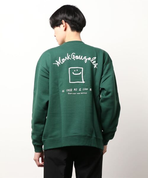 Mark Gonzales（マーク・ゴンザレス）の「【MARK GONZALES】ワンポイントスウェットクルー（スウェット・メンズ・グレー/グリーン/ブラック・M/XL/S/L）」の5枚目の写真