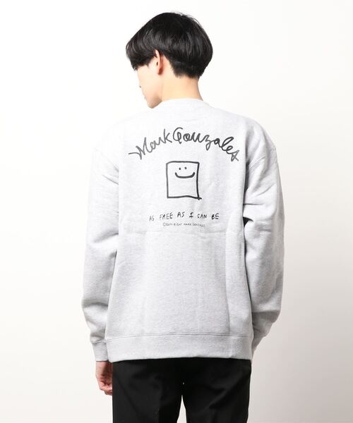 Mark Gonzales（マーク・ゴンザレス）の「【MARK GONZALES】ワンポイントスウェットクルー（スウェット・メンズ・グレー/グリーン/ブラック・M/XL/S/L）」の6枚目の写真