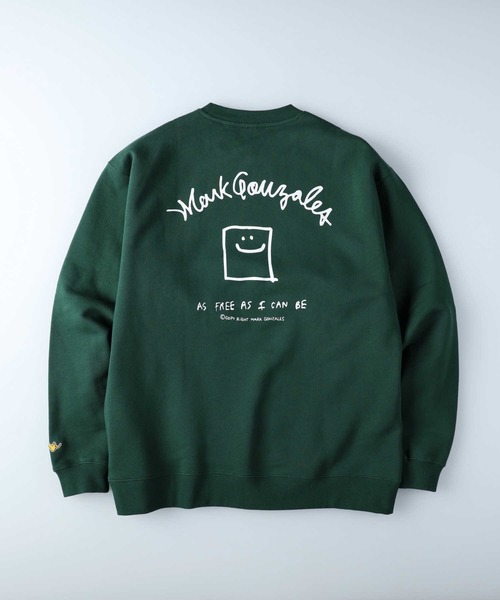 Mark Gonzales（マーク・ゴンザレス）の「【MARK GONZALES】ワンポイントスウェットクルー（スウェット・メンズ・グレー/グリーン/ブラック・M/XL/S/L）」の9枚目の写真