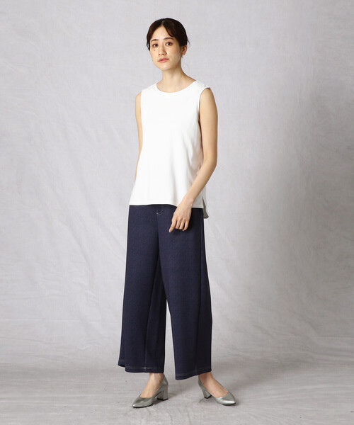 Comme　Ca　Mature（コムサマチュア）の「ビジュー付き　タンクトップ（タンクトップ・レディース・ホワイト/ブラック/モカ・MEDIUM/LARGE）」の10枚目の写真