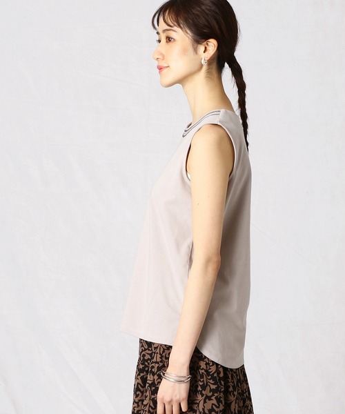 Comme　Ca　Mature（コムサマチュア）の「ビジュー付き　タンクトップ（タンクトップ・レディース・ホワイト/ブラック/モカ・MEDIUM/LARGE）」の18枚目の写真