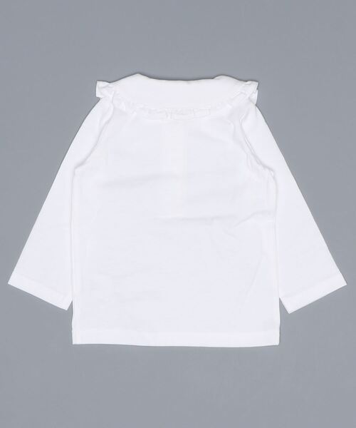 maarook(マルーク)の「天竺フリル丸衿Tシャツ(Tシャツ/カットソー・キッズ・ホワイト・130cm/80cm/110cm/100cm/90cm/120cm)」の2枚目の写真