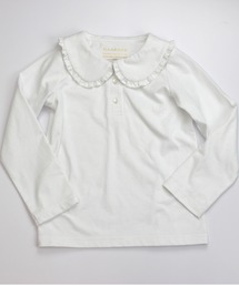 天竺フリル丸衿Tシャツ