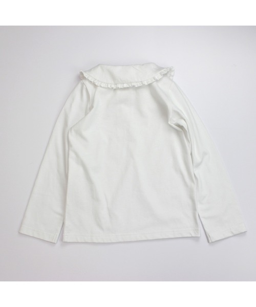 maarook(マルーク)の「天竺フリル丸衿Tシャツ(Tシャツ/カットソー・キッズ・ホワイト・130cm/80cm/110cm/100cm/90cm/120cm)」の5枚目の写真