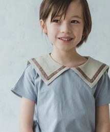 pairmanon | 【プレミアムコットン100】セーラーカラー 半袖Tシャツ(Tシャツ/カットソー)