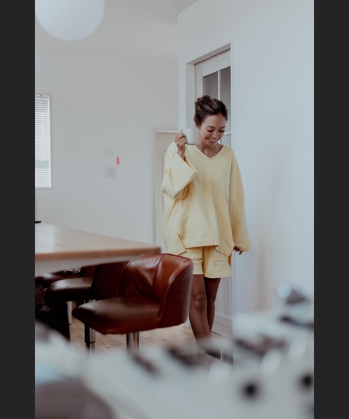 Ocean Pacific（オーシャンパシフィック）の「【OP:オーピー】レディースVネックスウェットプルオーバー（スウェット・レディース・ベージュ/イエロー/グリーン・MEDIUM）」の9枚目の写真