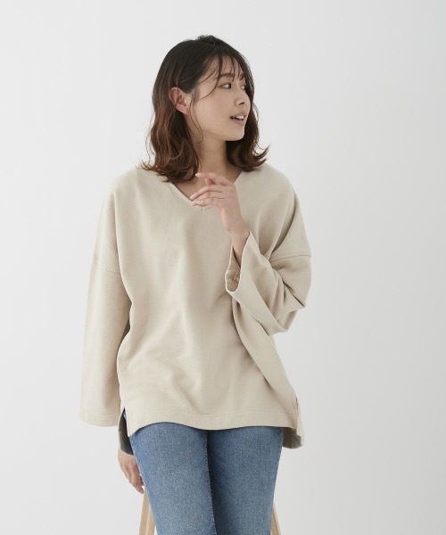 Ocean Pacific（オーシャンパシフィック）の「【OP:オーピー】レディースVネックスウェットプルオーバー（スウェット・レディース・ベージュ/イエロー/グリーン・MEDIUM）」の17枚目の写真