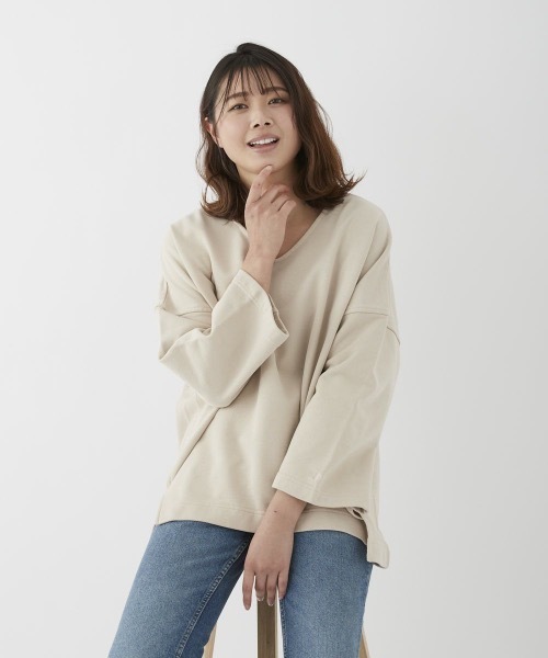 Ocean Pacific（オーシャンパシフィック）の「【OP:オーピー】レディースVネックスウェットプルオーバー（スウェット・レディース・ベージュ/イエロー/グリーン・MEDIUM）」の16枚目の写真